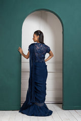 Midnight Elegance Embellished Saree