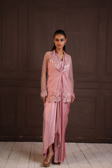 Blush Harmony Draped Ensemble