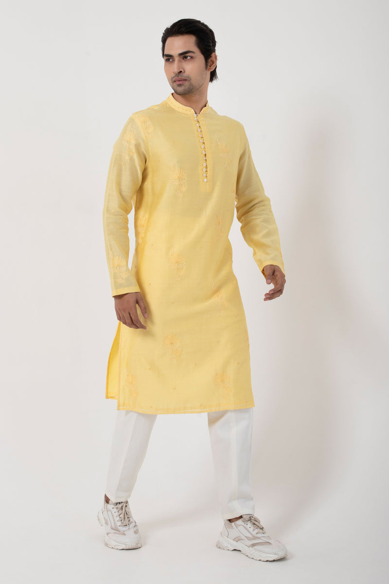 Butter Yellow Kurta Set