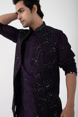 Dark raven nehru and kurta set