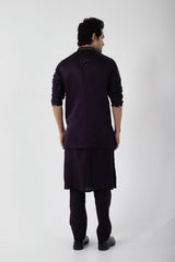 Dark raven nehru and kurta set