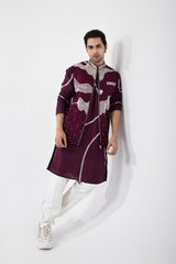 Merlot Bliss Nehru and Kurta Set