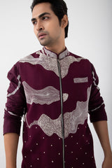 Merlot Bliss Nehru and Kurta Set