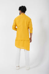 Goldfinch Yellow Nehru and Kurta Set