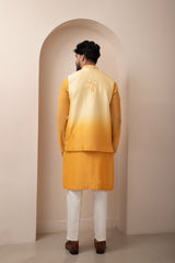 Sweet Nectar Yellow Nehru and Kurta Set