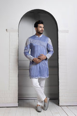 Azure Bloom Embroidered Kurta