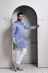 Azure Bloom Embroidered Kurta