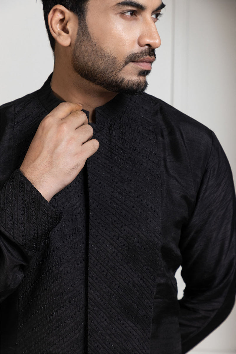 Midnight Black Kurta