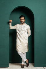 Ivory Grace Embroidered Kurta