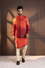 Sunset Bloom Embroidered nehru