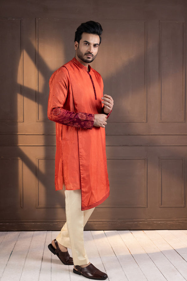 Sunset Bloom Embroidered kurta