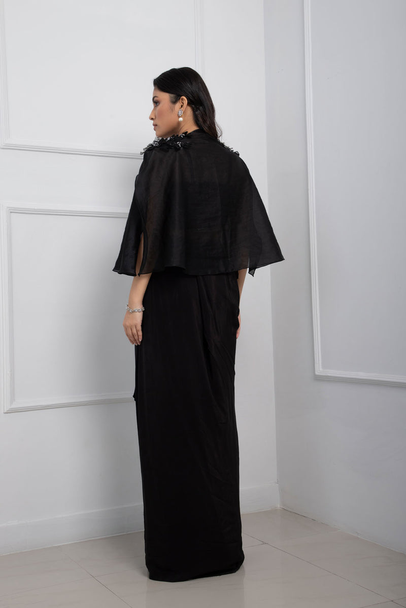 Moonlit Cape and Drape Skirt Set