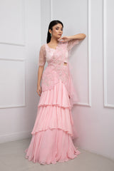 Crystal Pink Lehenga Set