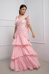 Crystal Pink Lehenga Set