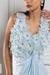 Frosted Petals Flow Gown