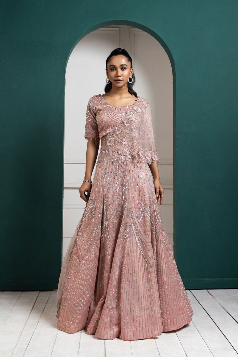 Rosé Sparkle Lehenga Set