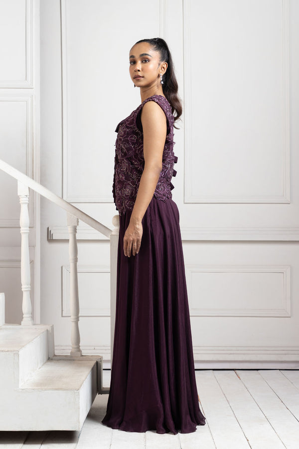 Plum Royale Embellished Jumpsuit