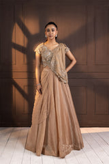 Golden Glow Embellished Lehenga Set