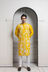 Sunshine Yellow Embroidered Kurta Set