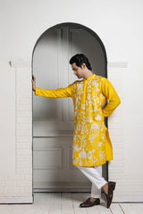 Sunshine Yellow Embroidered Kurta Set