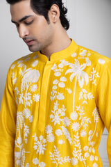 Sunshine Yellow Embroidered Kurta Set