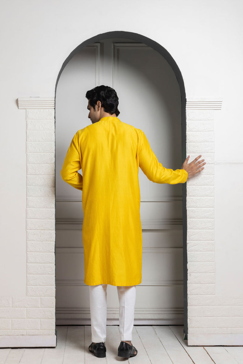 Sunshine Yellow Embroidered Kurta Set