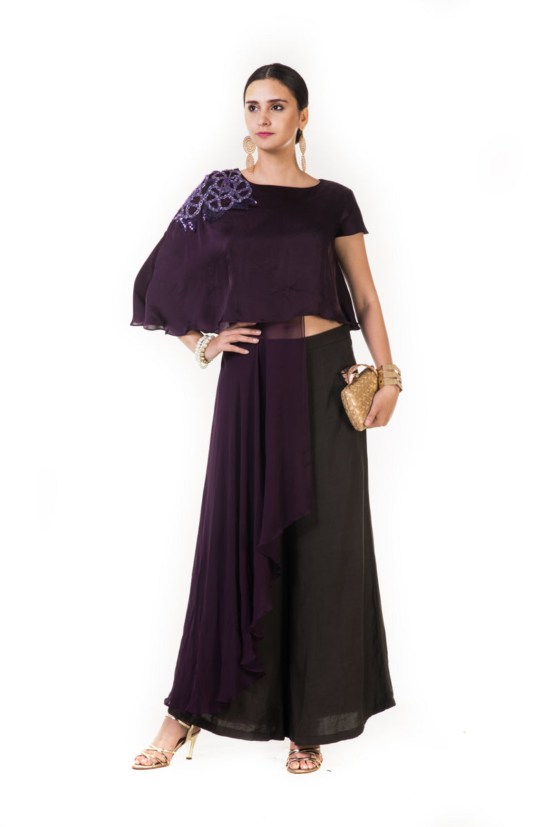 Cape top hotsell dress with palazzo